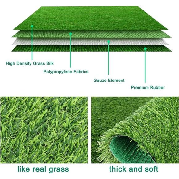 6 Pack Chicken Nesting Box Pads - Washable Artificial Grass - 12"×12"×1" - Picture 4 of 6